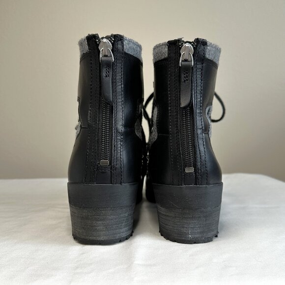 Merrell Shiloh II Warm Boot in Black Leather and Gray Felt - Picture 5 of 12